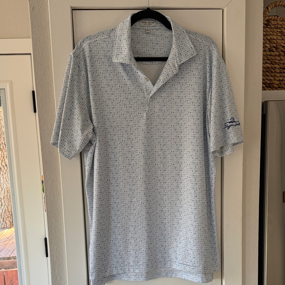 Peter Millar Blue Bar Drinks Polo Shirt Summer Comfort Schaffer’s Mill